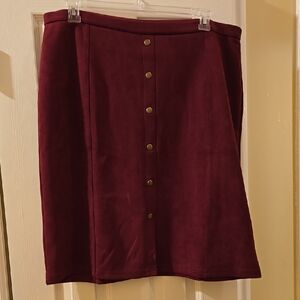 Women's Burgundy Skirt